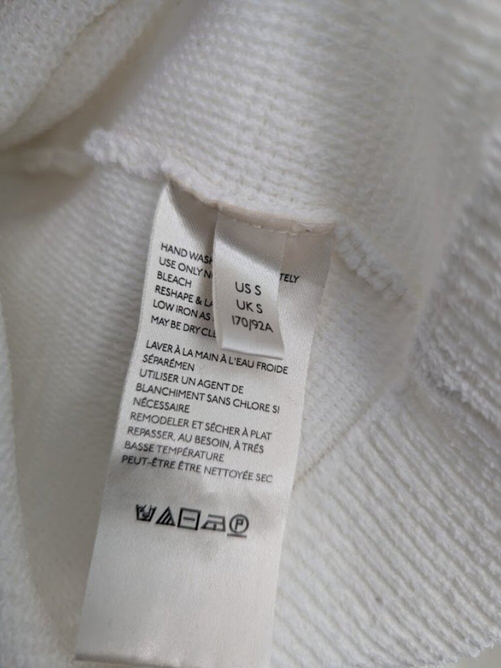 Free People White Cowl Neck Sweater Oversized Size S - Picture 7 of 10
